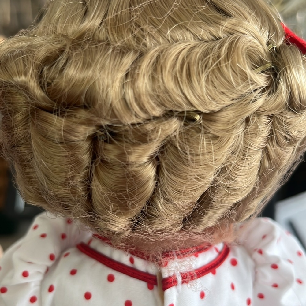 Polka Dot Doll with Red Accents - Picture 8 of 8